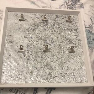 Sequin Memo Board with Clips
